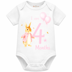personalised baby bodysuit i am month