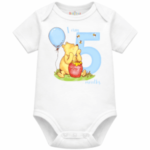 personalised baby bodysuit i am month