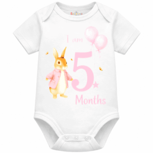 personalised baby bodysuit i am month