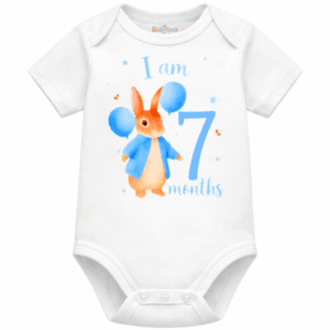 personalised baby bodysuit i am month