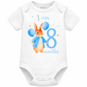 personalised baby bodysuit i am month