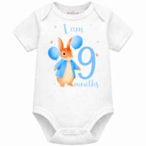 personalised baby bodysuit i am month