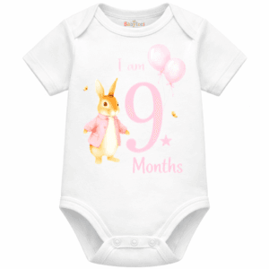 personalised baby bodysuit i am month