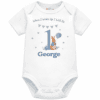 personalised baby bodysuit first birthday