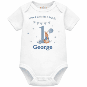 personalised baby bodysuit first birthday