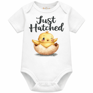 personalised baby bodysuit just hatched