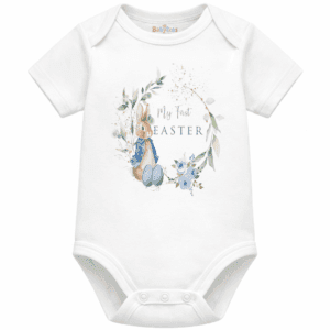 personalised baby bodysuit first easter