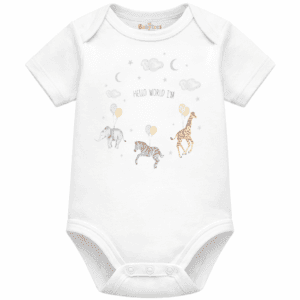 personalised baby bodysuit hello world