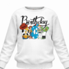 personalised kids birthday t shirt cowboy and space ranger cartoon design age 1 to 4